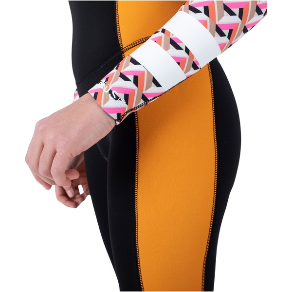 Hurley Mujer Plus Printed 4/3mm Chest Zip Neopreno WFS0012433 - Gym Red / Burghundy Crush